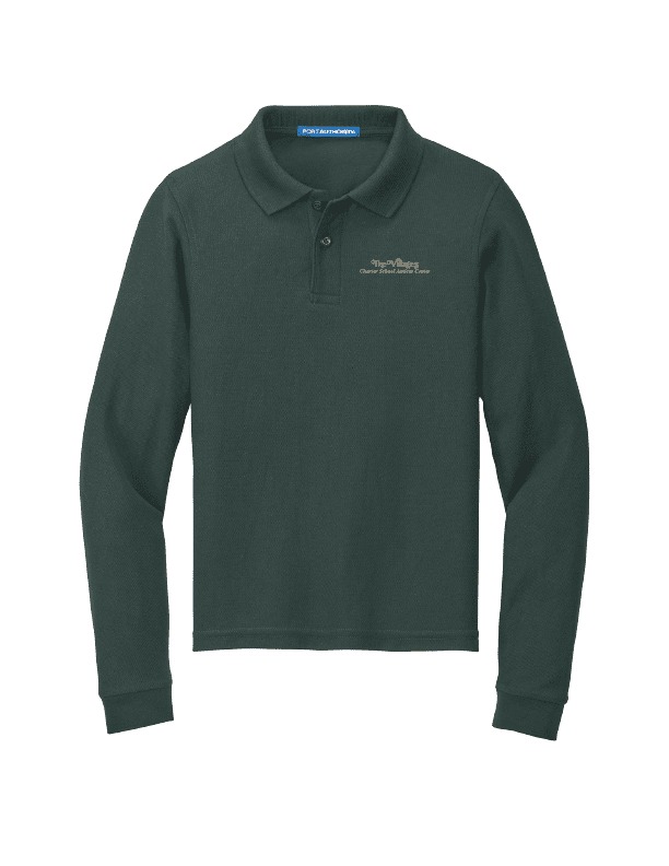 Youth Autism Center Soft Cotton Long Sleeve Polo - Image 3