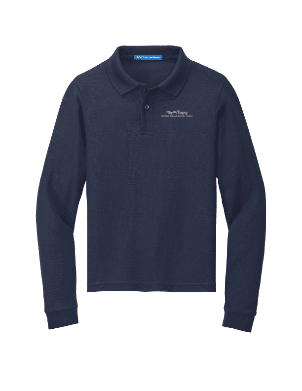 Youth Autism Center Soft Cotton Long Sleeve Polo - Image 4