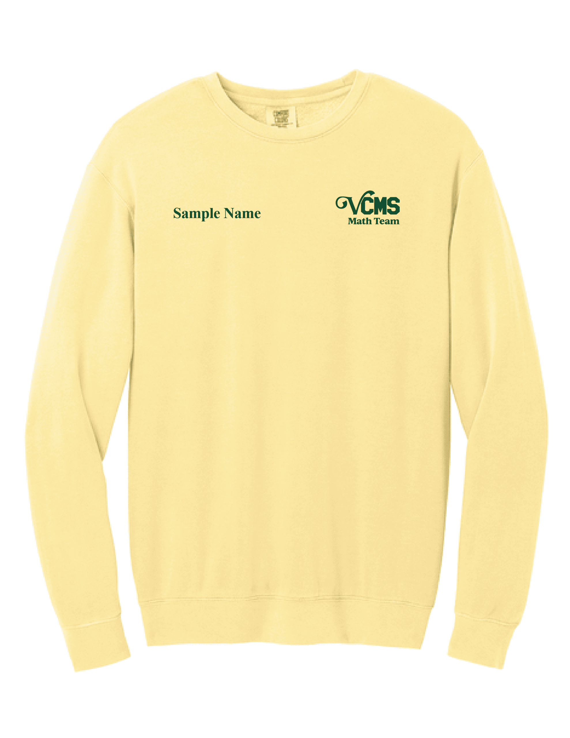 Comfort Colors VCMS Math Team Unisex Cotton Crewneck Sweatshirt