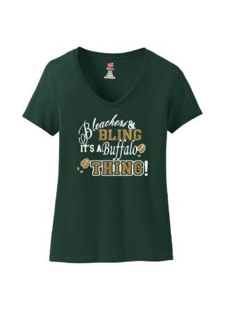Hanes Ladies Bleachers & Bling Glitter Tee